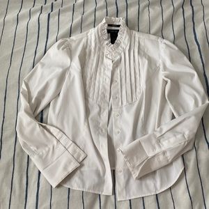 White button up blouse